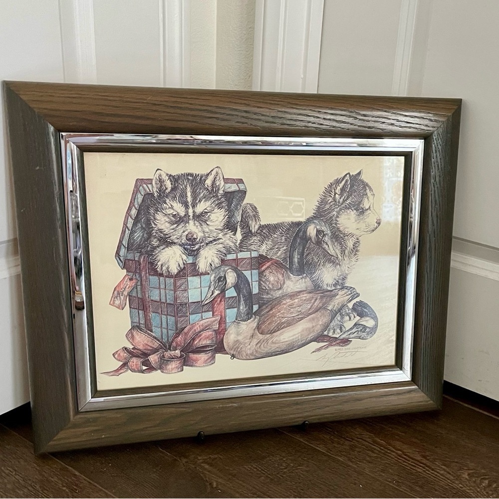 1983 Framed Doug Lindstrand Alaska Print Signed Limited Edition 17/22 Inch